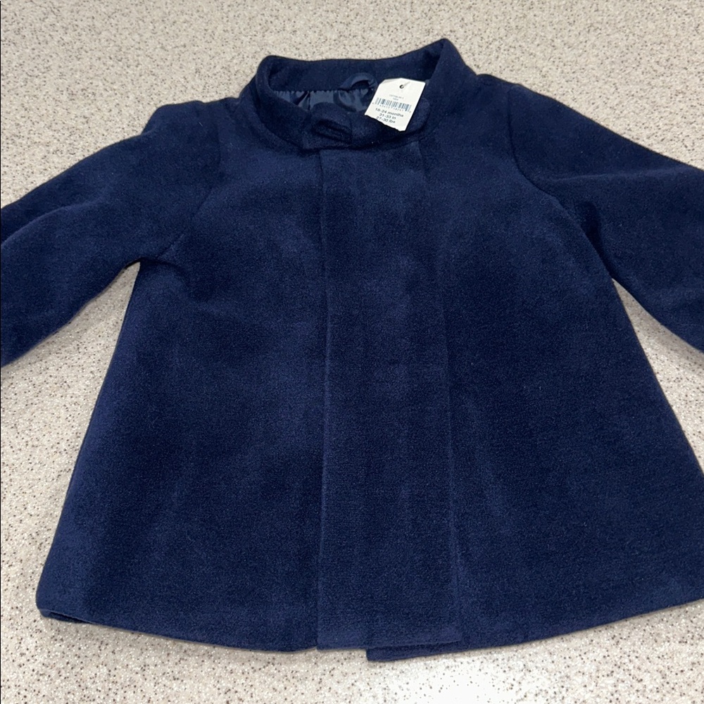 NWT Baby Gap Classic Navy Blue Pea Coat - 18-24 months